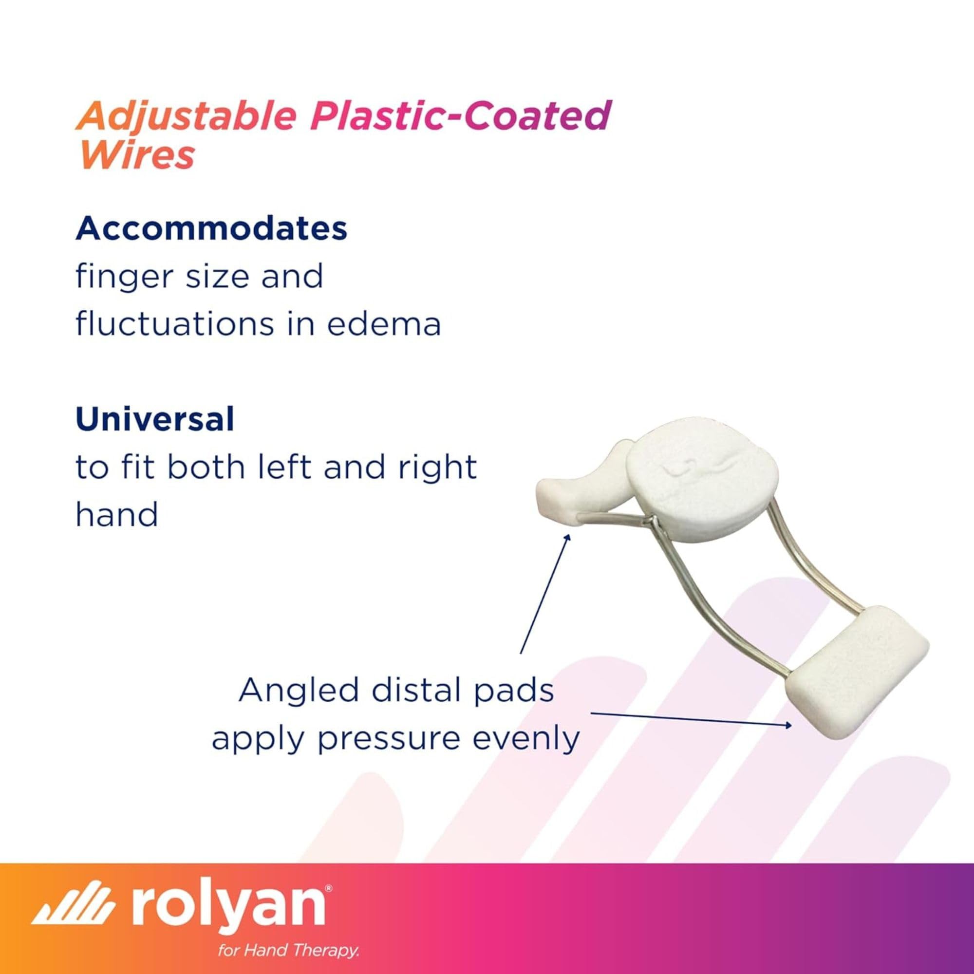 Rolyan comparación de tamaño X-Small mostrando proporción real
