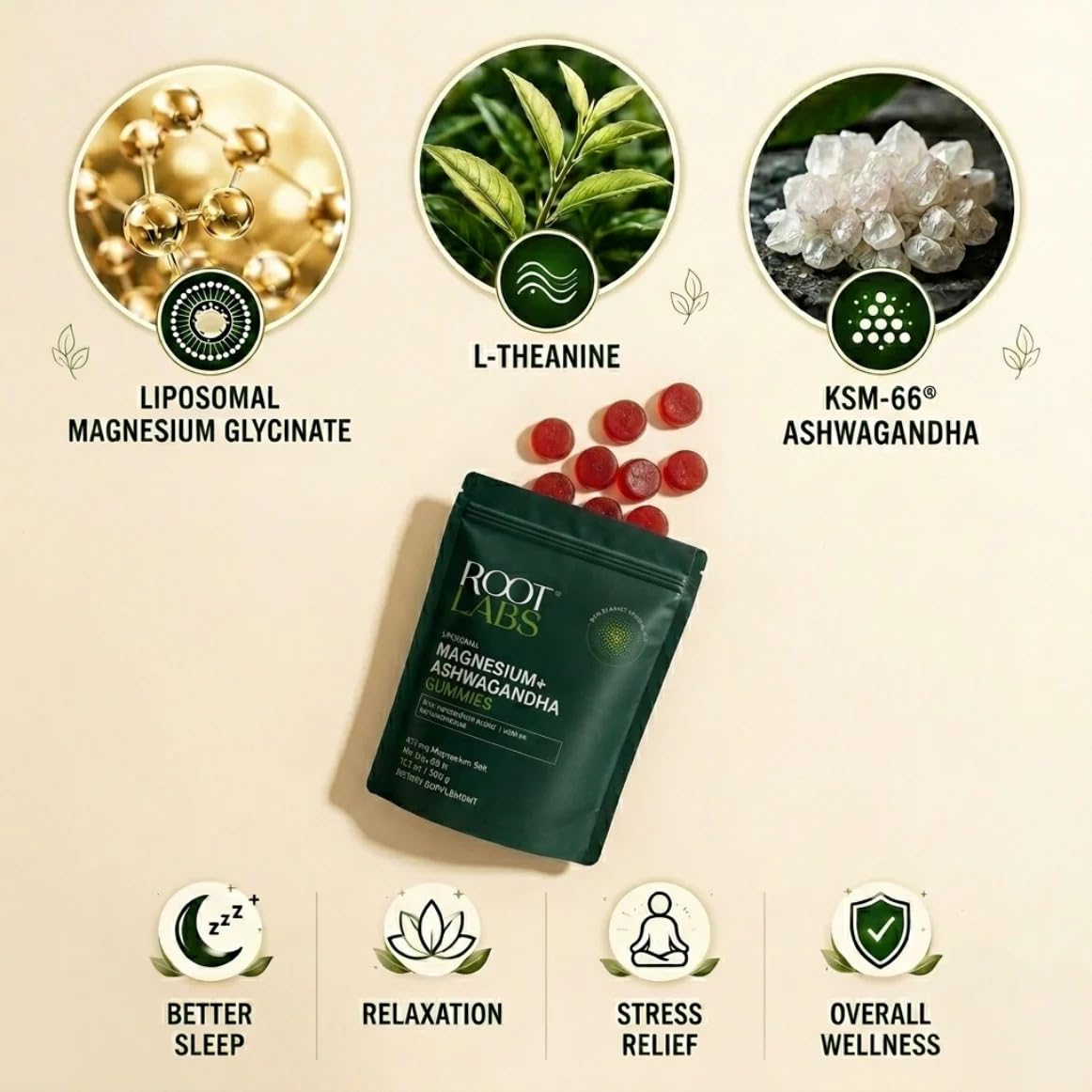 ROOT LABS gomitas empaques individuales para frescura y transporte seguro