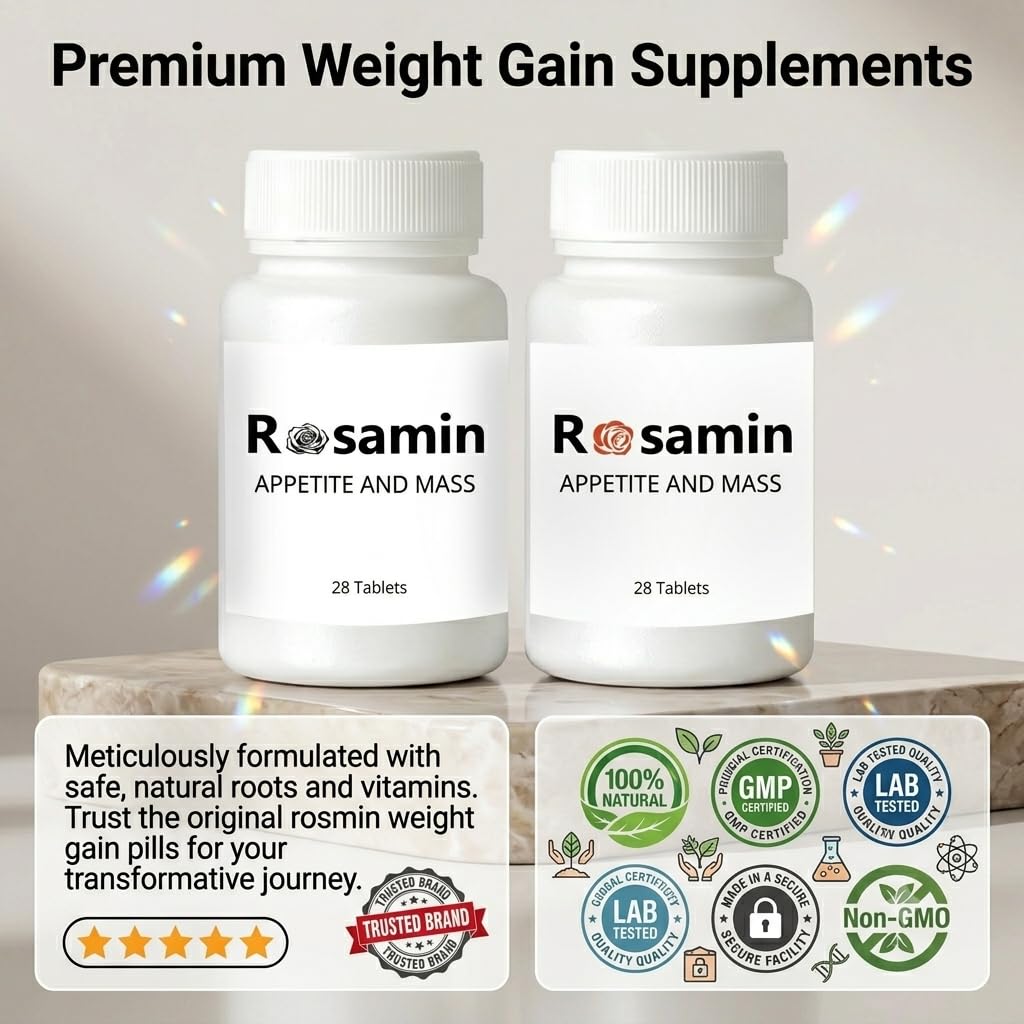 Rosamin con alimentos hipercalóricos ilustrando combinación nutricional