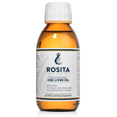Rosita botella frontal mostrando etiqueta y beneficio de nutrientes naturales