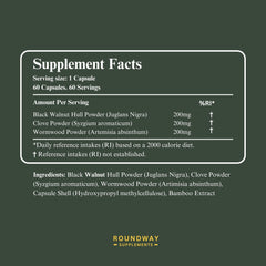 Roundway Supplements frasco en bolso de viaje sugiriendo uso práctico tras viajes