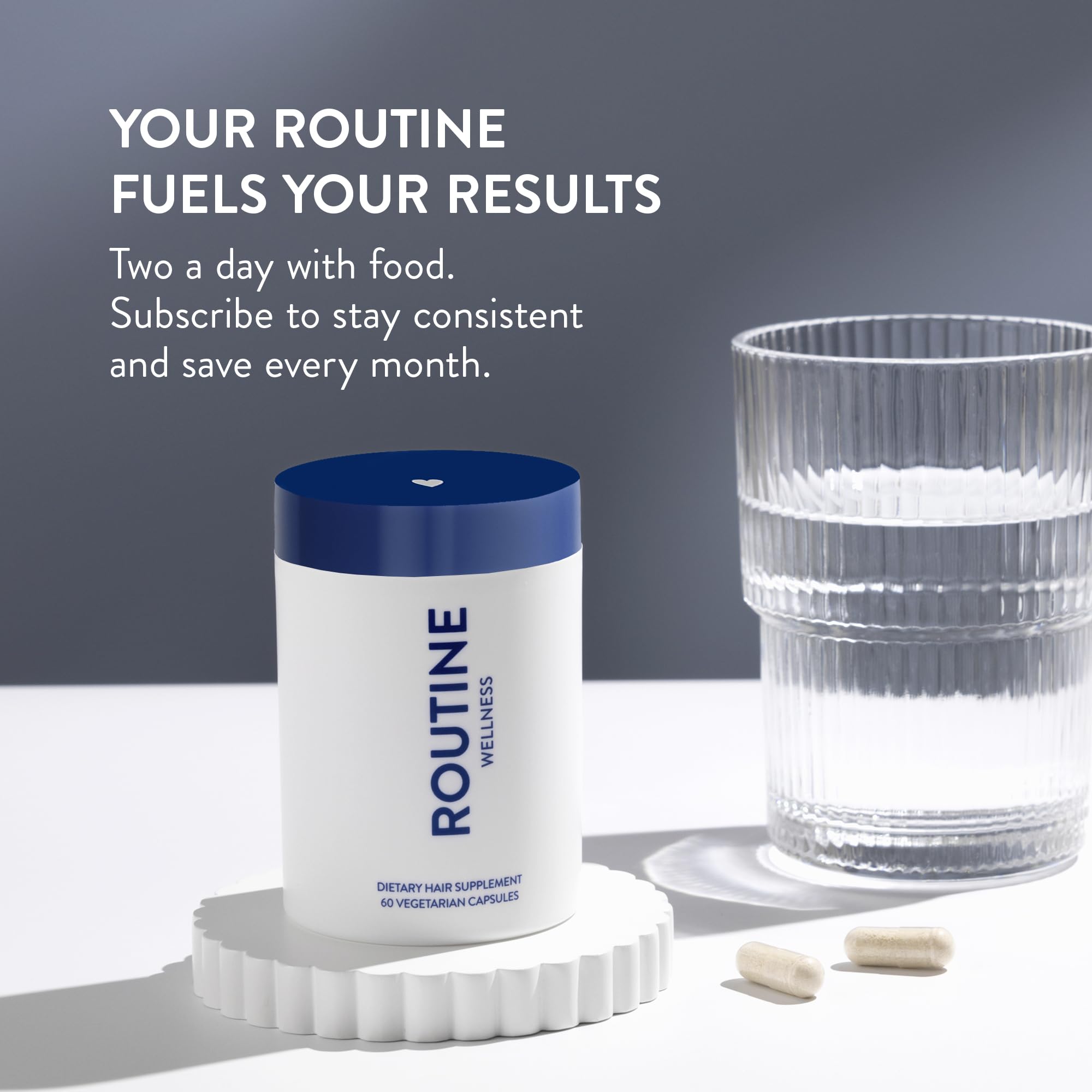 Routine Wellness comparación antes y después que resalta mayor volumen