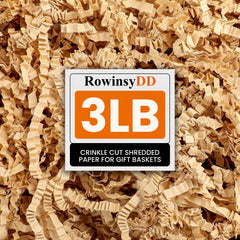 RowinsyDD paquete frontal de 3lb mostrando color kraft y volumen beneficioso
