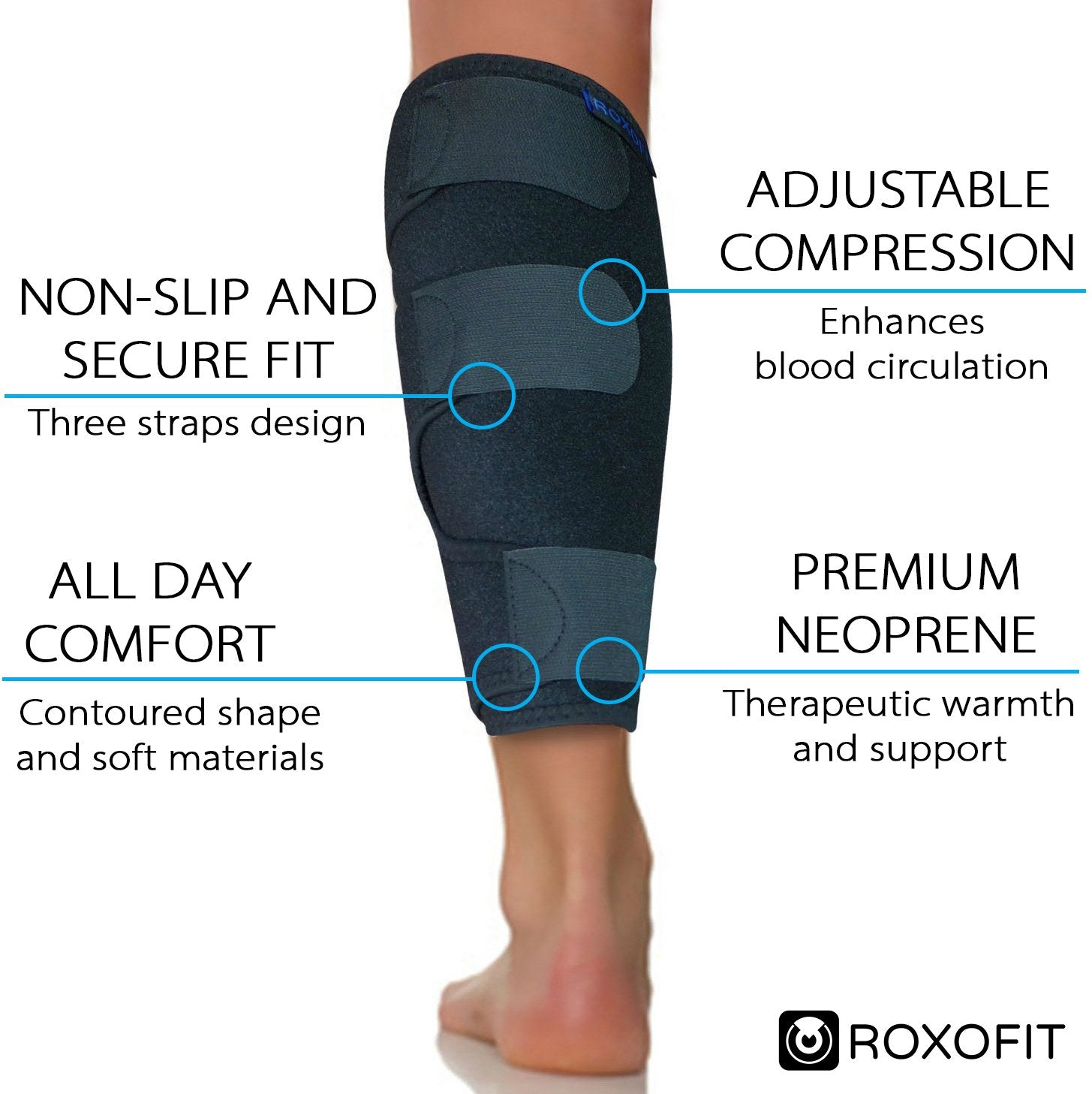 ROXOFIT textura de neopreno perforado que aporta ventilación y calidez terapéutica