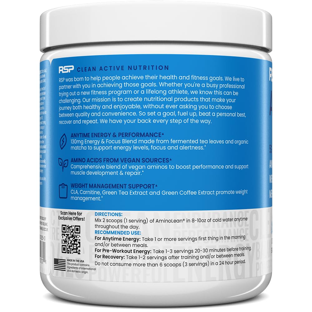 RSP NUTRITION AminoLean en bolso de gimnasio representando preparación deportiva
