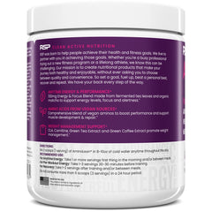RSP NUTRITION AminoLean tamaño comparado con una botella para referencia