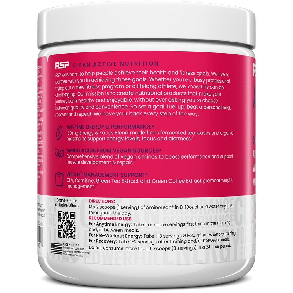 RSP NUTRITION atleta en gimnasio usando AminoLean para enfoque y rendimiento