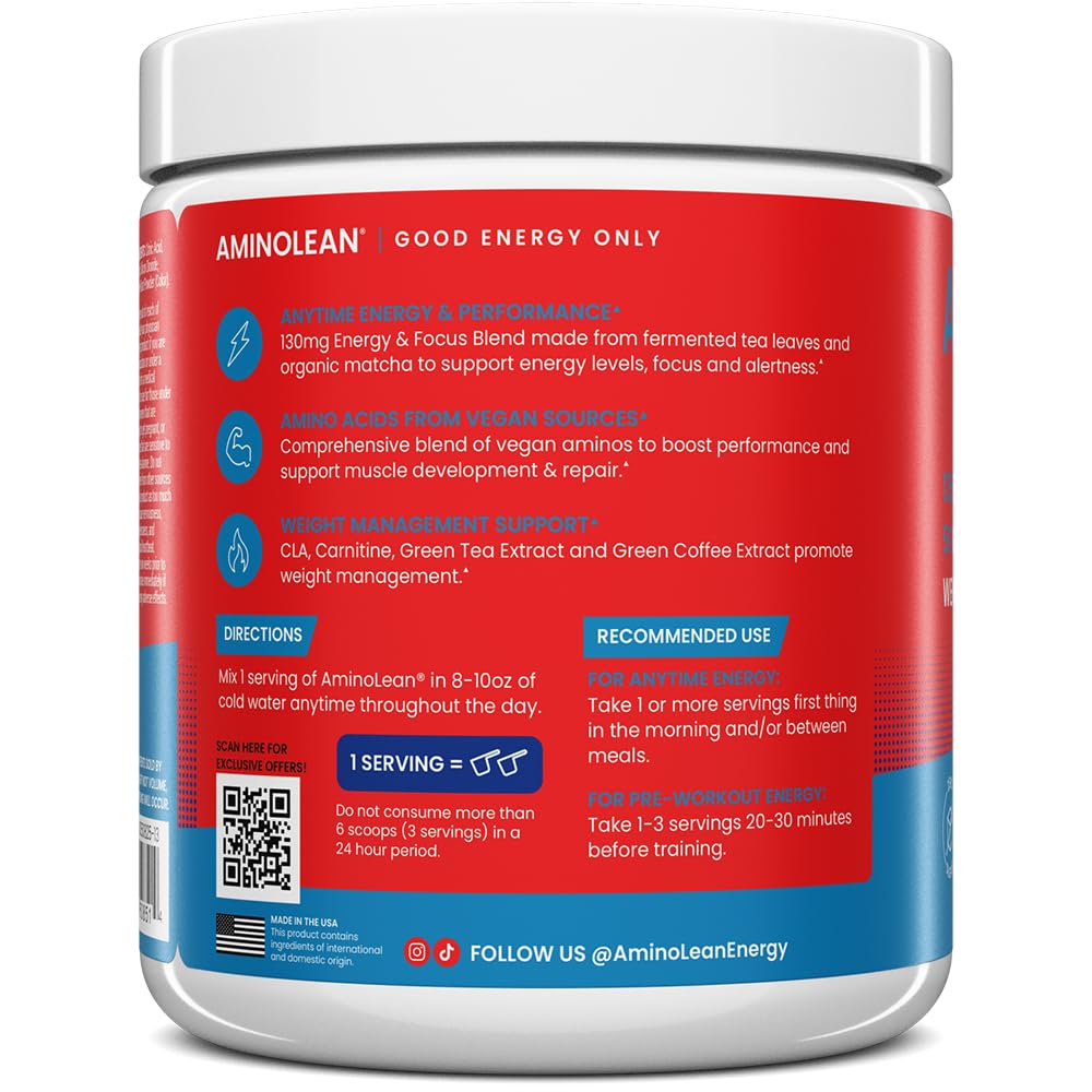 RSP NUTRITION AminoLean disuelto en vaso para energía rápida