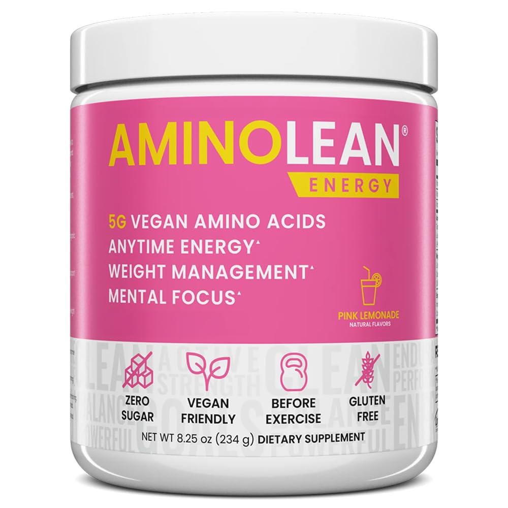RSP NUTRITION AminoLean vista frontal del envase que transmite energía limpia