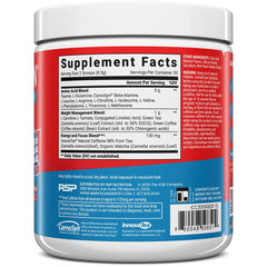 RSP NUTRITION polvo AminoLean acercamiento para ver textura fina