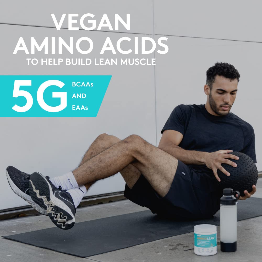 RSP NUTRITION persona usando AminoLean antes de entrenar, energía sostenida