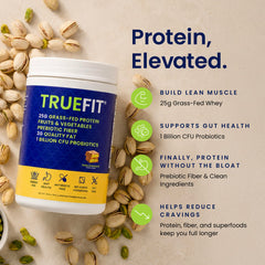 RSP NUTRITION textura del polvo TrueFit que sugiere mezcla suave y sabor cremoso