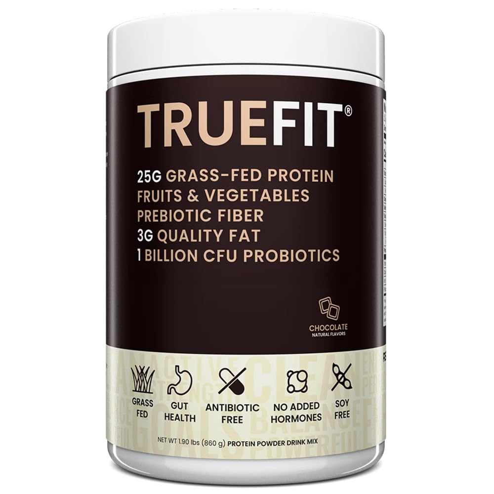 RSP NUTRITION envase frontal de TrueFit Chocolate mostrando diseño y beneficios