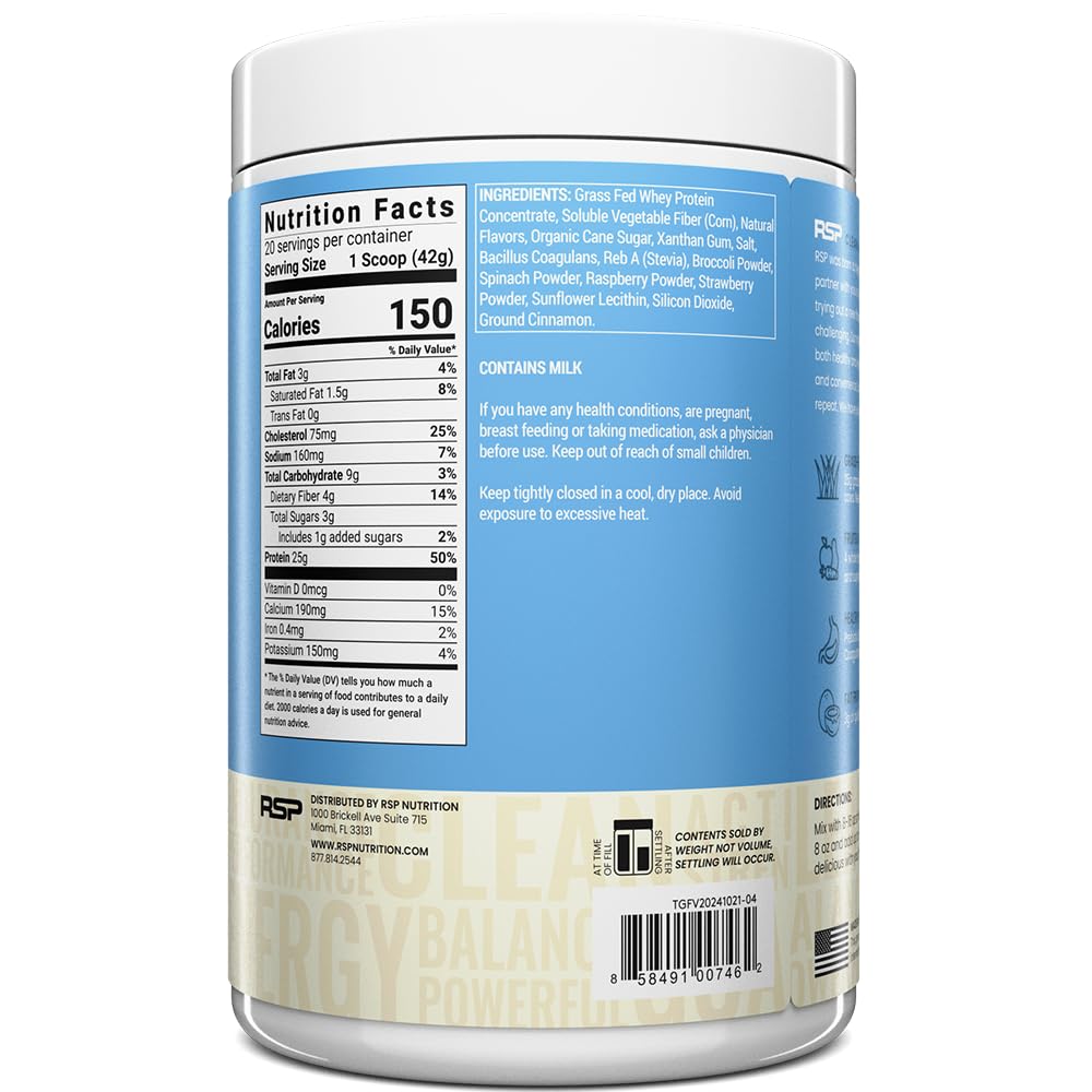 RSP NUTRITION superalimentos del TrueFit destacando fibra y nutrientes