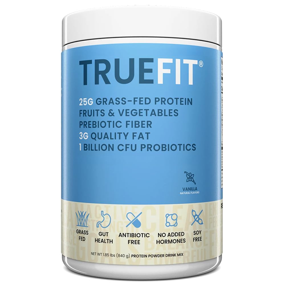 RSP NUTRITION TrueFit frente del empaque mostrando sabor vainilla y beneficios