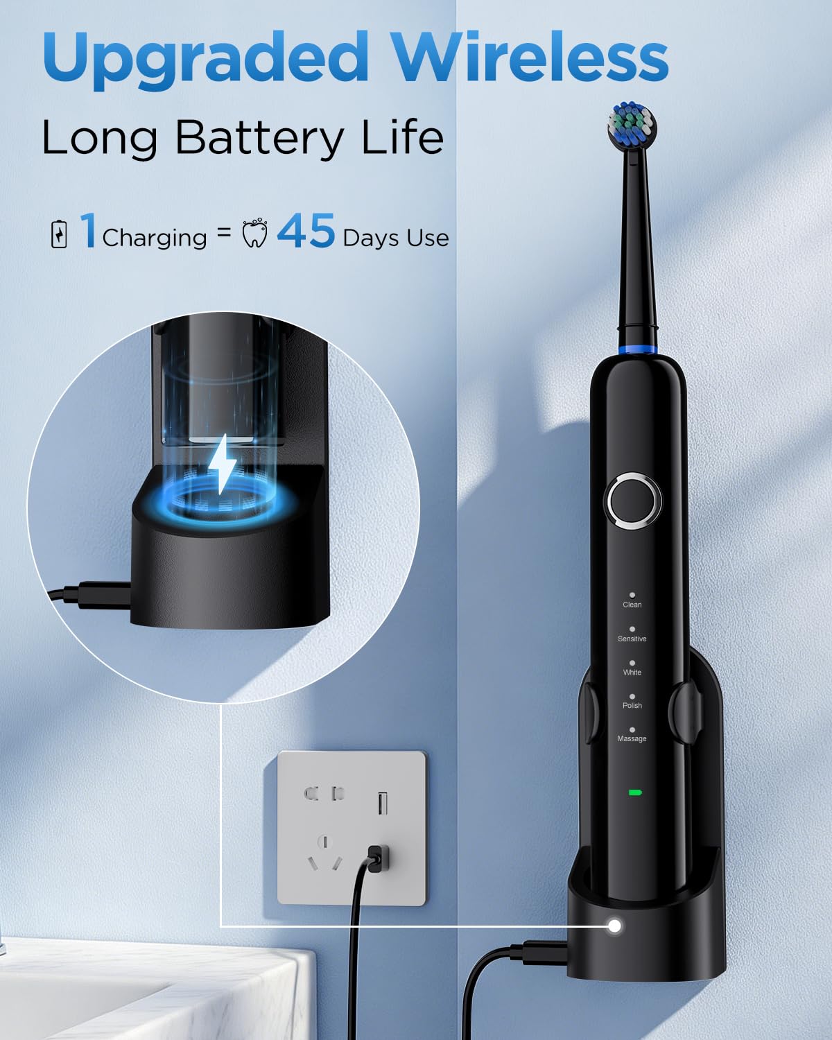 Rtauys base de carga desmontable compatible con cargadores 5V para recarga fácil