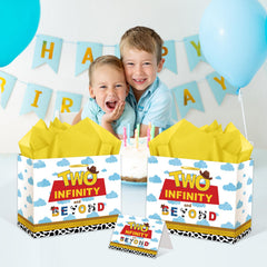 RTMISA bolsa usada como adorno en mesa de fiesta tematica infantil