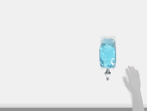 Rubbermaid textura de espuma en la mano, evidencia hidratación y fácil enjuague