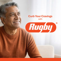 RUGBY LABORATORIES hoja de menta junto al chicle resaltando sabor fresco sin azúcar