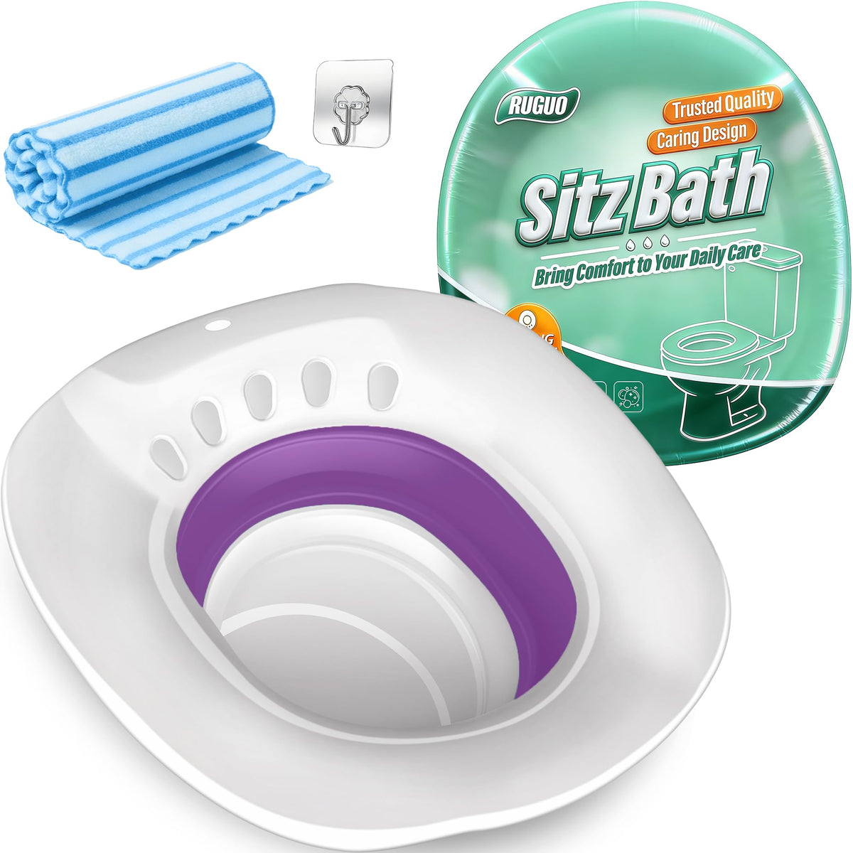RuGuo asiento Sitz Bath frontal mostrando ajuste y comodidad