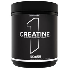 Rule 1 Proteins creatine polvo frontal mostrando el envase y claridad del producto