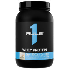 Rule 1 Proteins envase frontal sabor Vainilla Ice Cream, presentación clara y profesional