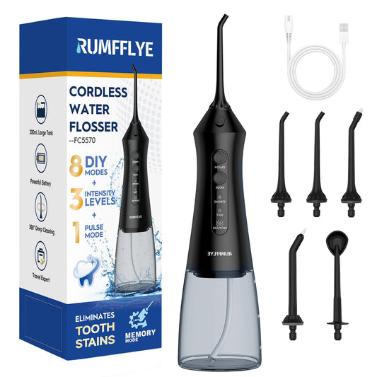RUMFFLYE irrigador frontal mostrando diseño ergonómico y limpieza eficiente