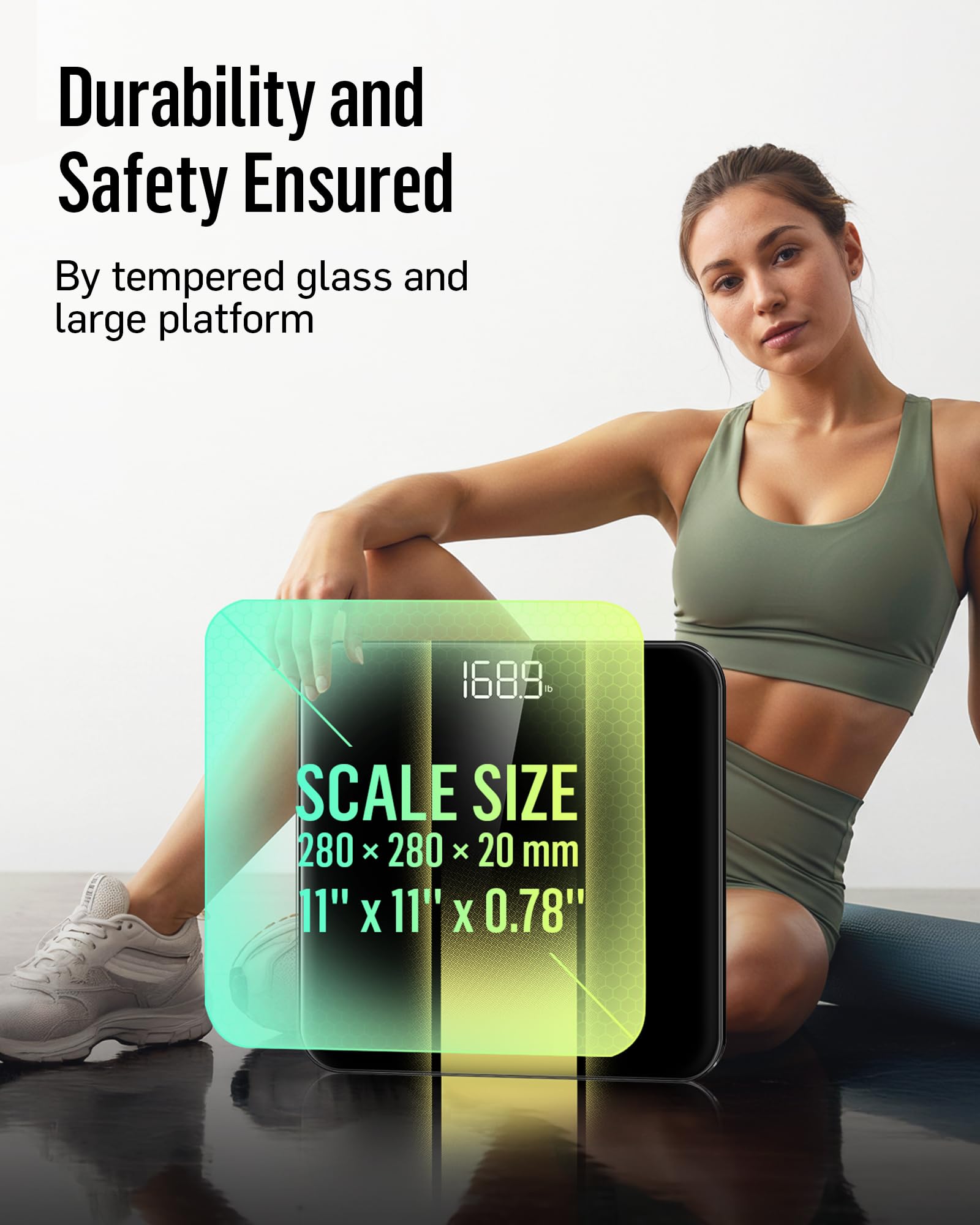 RunStar pantalla LED encendida con números grandes, lectura nítida y clara