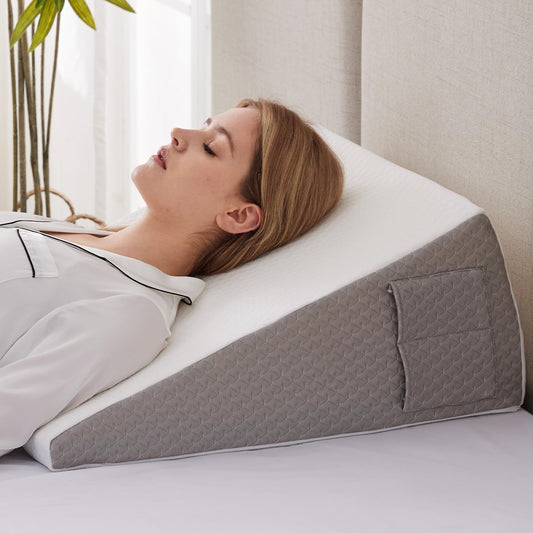 Ruqmuis cuña 10 pulgadas vista frontal, soporte estable al dormir