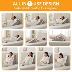 Almohadas Ruqmuis elevando piernas para alivio y mejor circulación