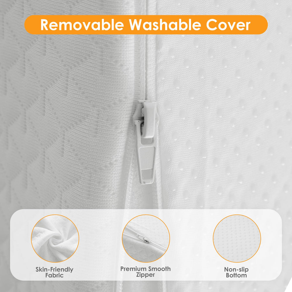 Ruqmuis funda jacquard removible lavable, protección higiénica práctica
