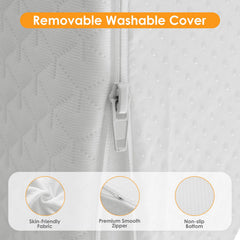 Ruqmuis funda jacquard removible lavable, protección higiénica práctica