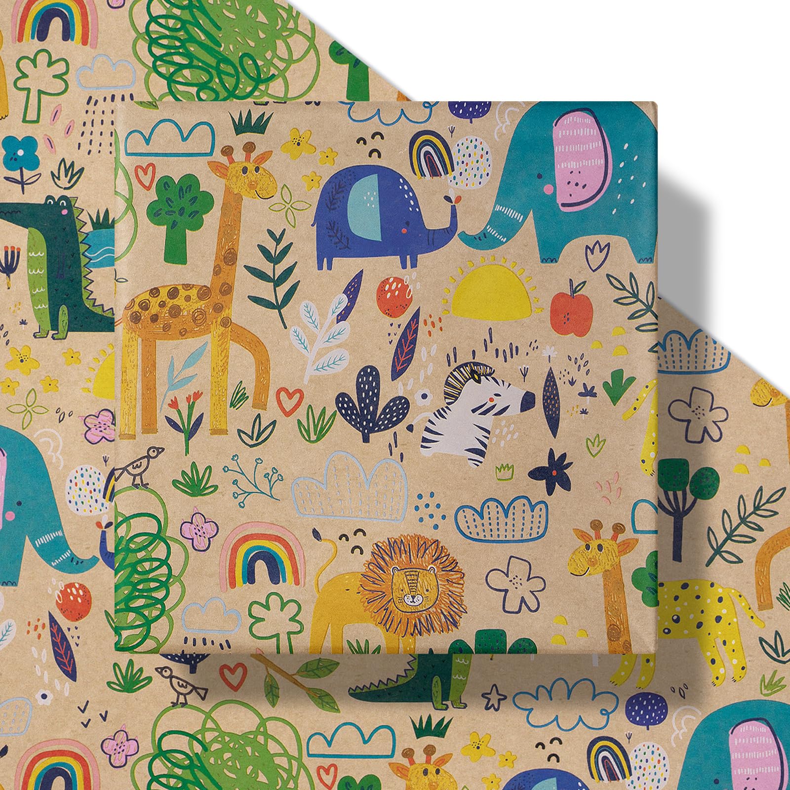 RUSPEPA detalle del estampado de animales que alegra paquetes