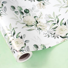 RUSPEPA detalle del estampado de follaje, patrón claro que realza regalos