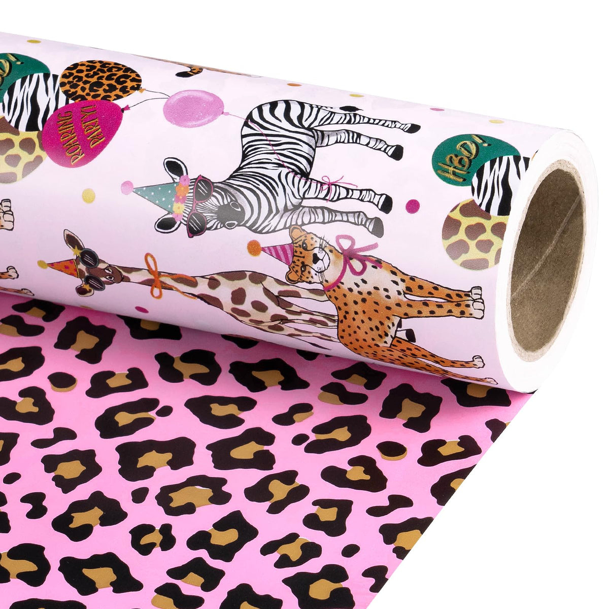 RUSPEPA frente safari con animales de fiesta para envolver regalos alegremente