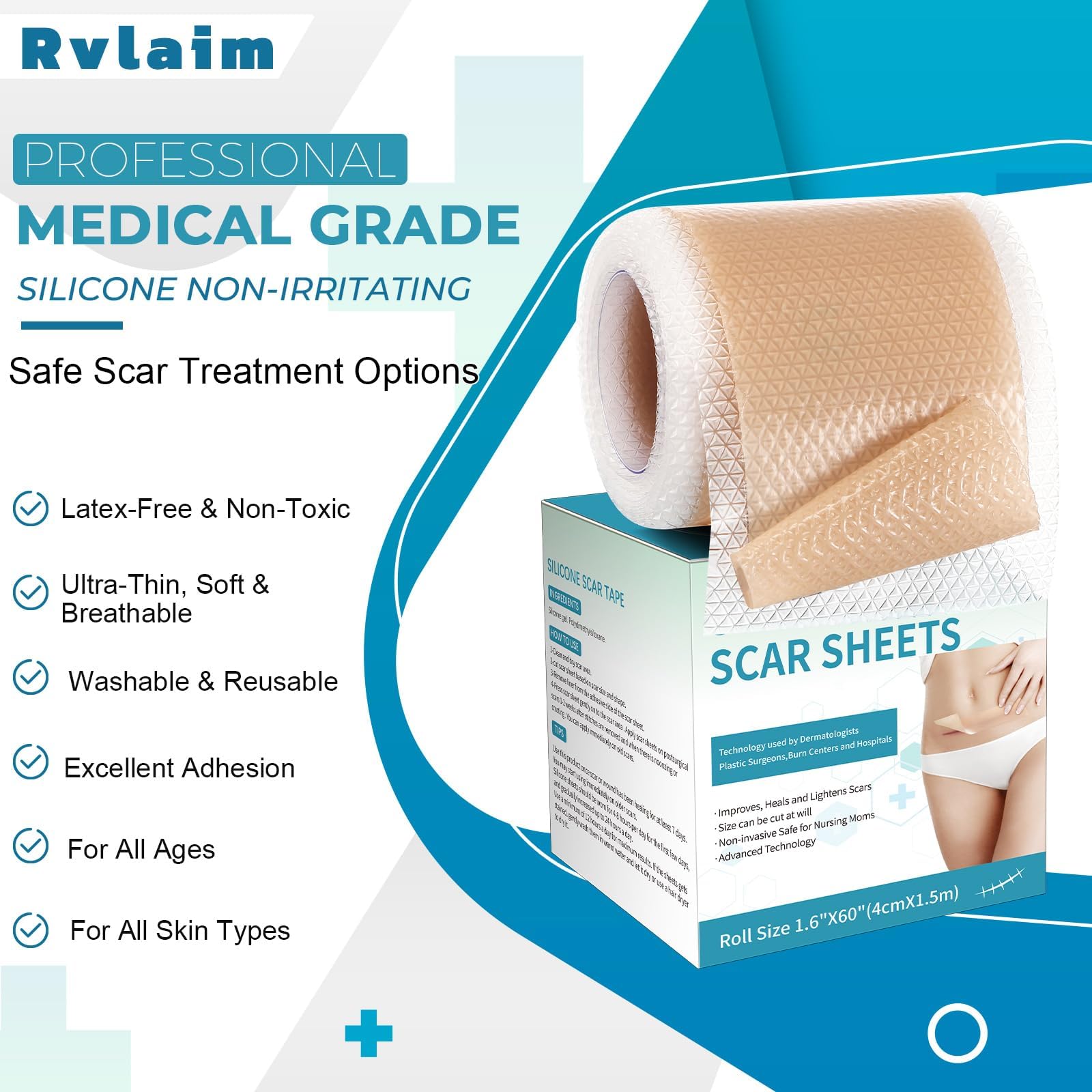 Aplicación de Rvlaim en rodilla, sujeción cómoda durante movimiento