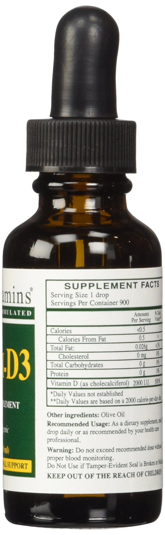 Detalle del tapón cuentagotas de Rx Vitamins Liqui-D3 para dosificación precisa