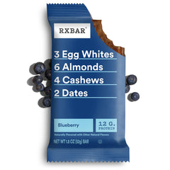 RXBAR barra abierta con ingredientes visibles y aspecto apetecible