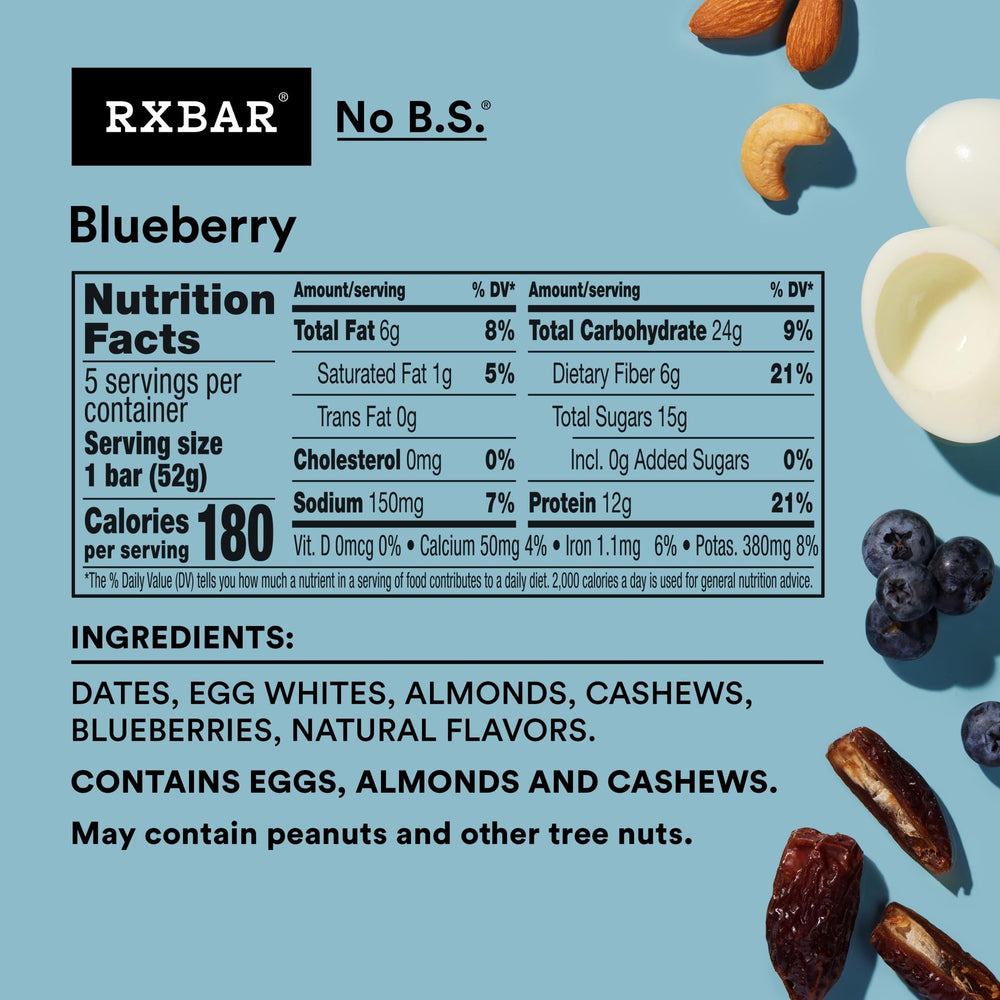 RXBAR primer plano textura de la barra con frutos secos, apetitoso y natural