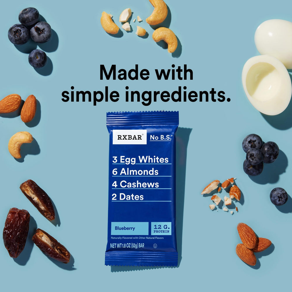 RXBAR etiqueta nutricional con 12 g de proteína por porción, información clara