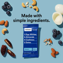 RXBAR etiqueta nutricional con 12 g de proteína por porción, información clara