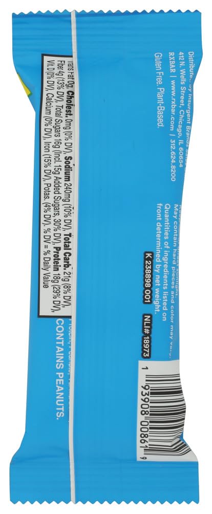 Detalle de la textura interior RXBAR que destaca nueces y dátiles para saciedad