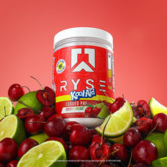 RYSE Up Supplements caja junto a una mano para comparar tamaño real del producto