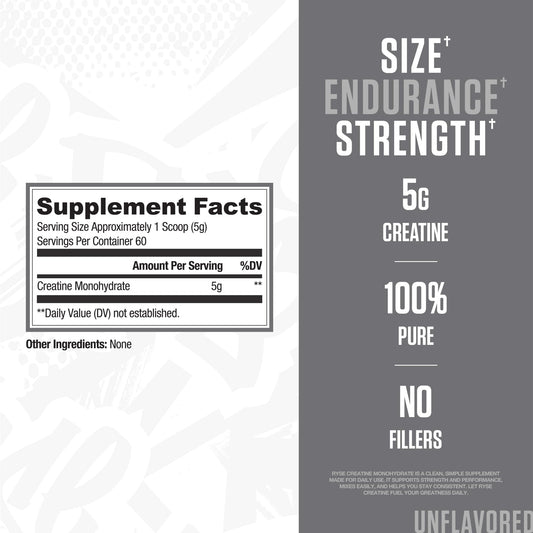RYSE Up Supplements textura del polvo, creatina micronizada fácil disolver