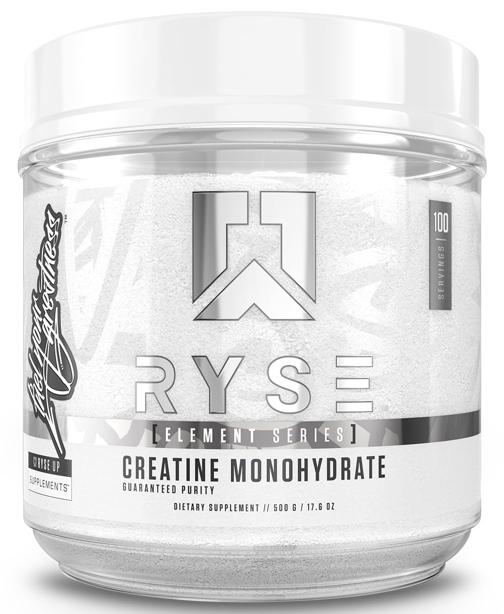 RYSE Up Supplements envase frontal que muestra presentación y cantidad, confianza de marca