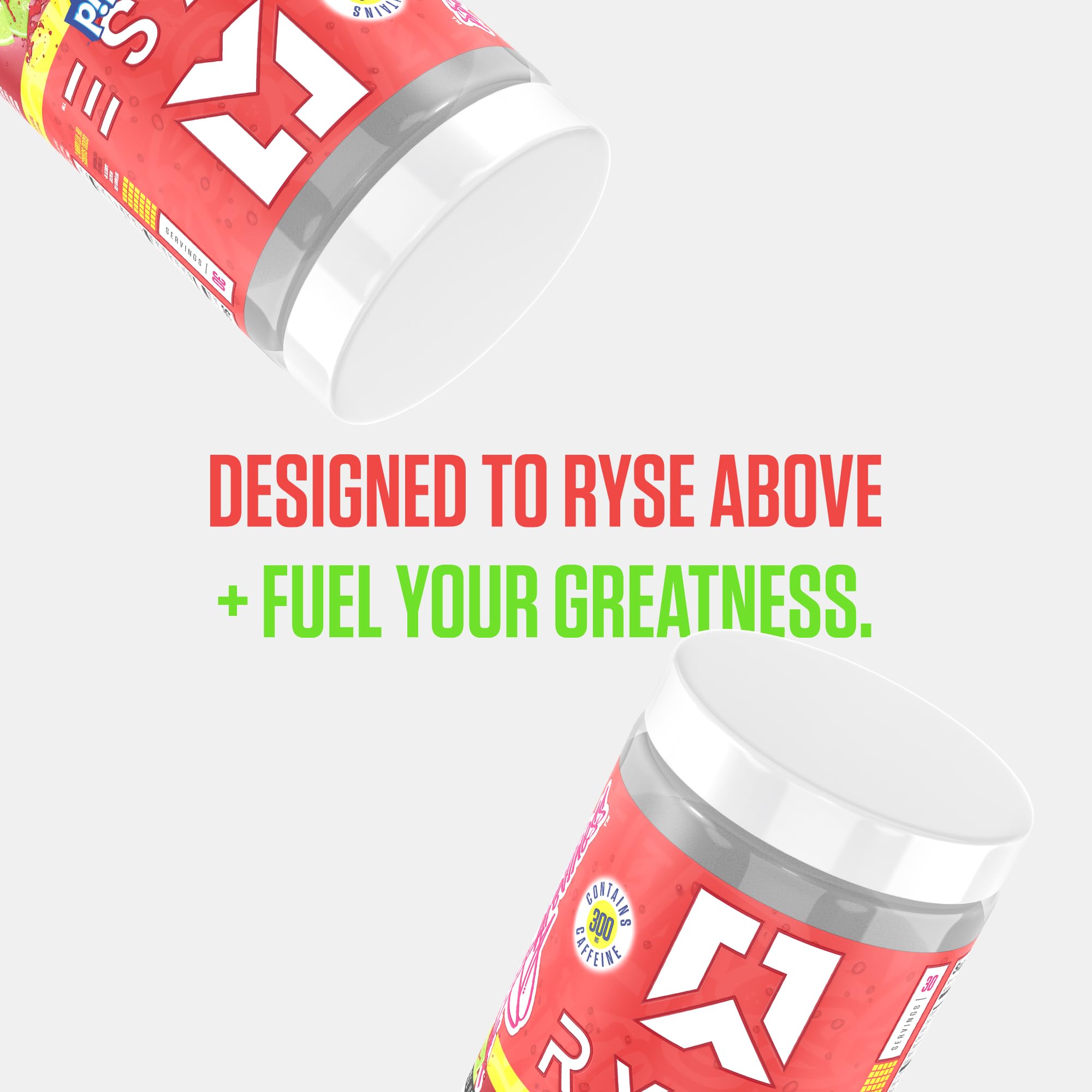 RYSE Up Supplements polvo con detalle de cereza y lima, sabor nostálgico y apetecible