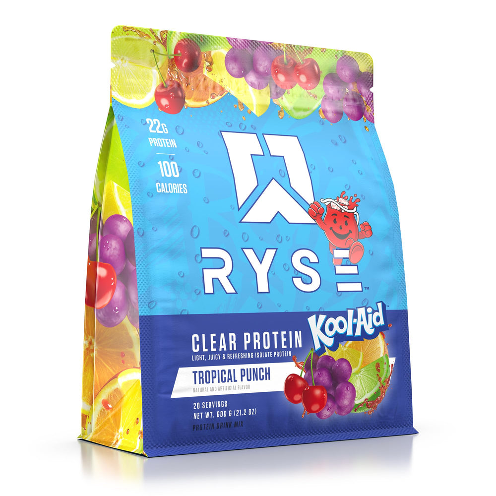 RYSE etiqueta con ingredientes limpios y sin colores artificiales