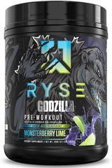 RYSE frasco frontal mostrando etiqueta y beneficio de energía