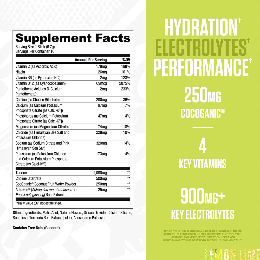 RYSE Up Supplements polvo del sobre textura fina para disolver rápido