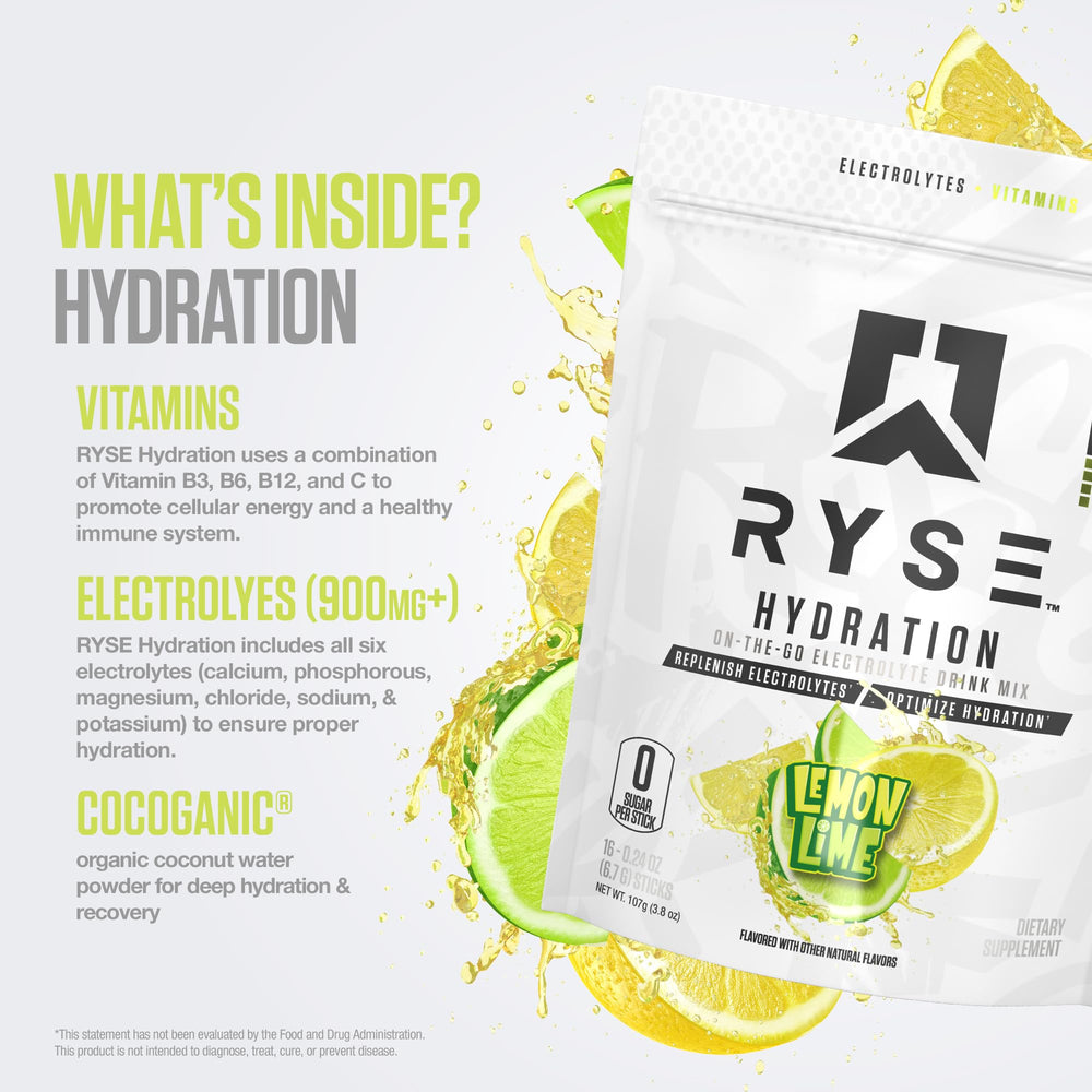 RYSE Up Supplements stick en mano para ver tamaño y uso portátil